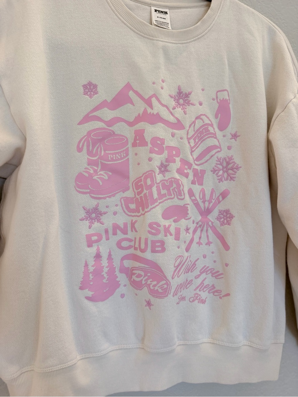 PINK Victoria’s Secret Aspen Ski Club Graphic Crewneck M - Picture 4 of 7